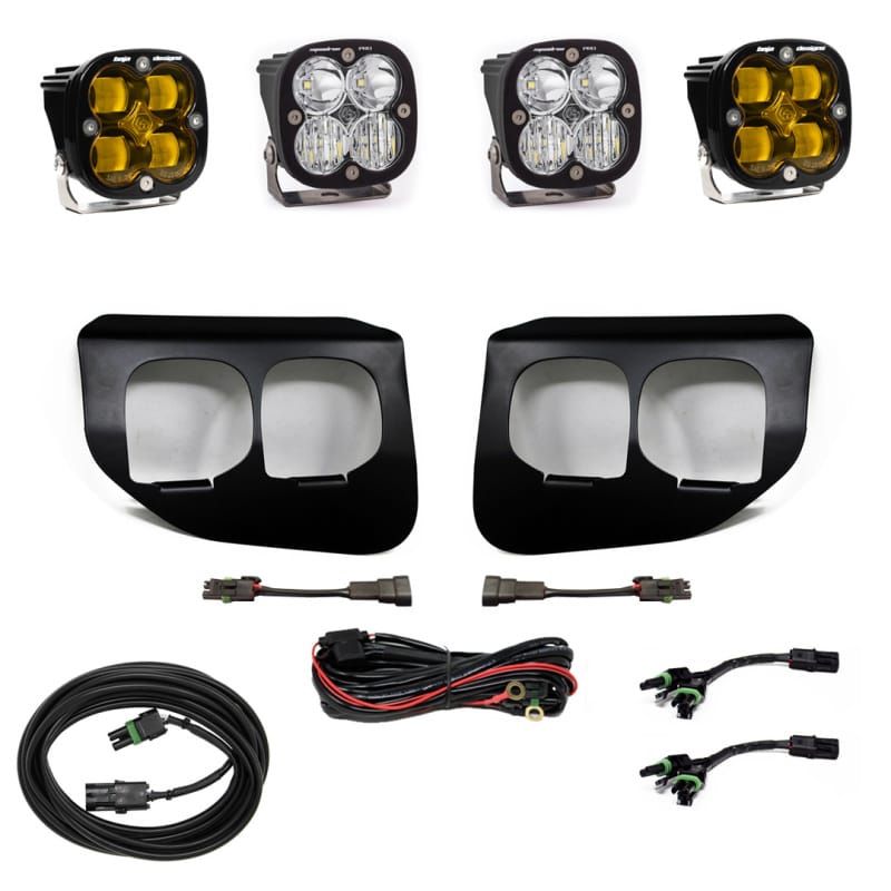 Baja Designs — Baja Designs Ford Super Duty (20-On) Fog Lights Dual FPK Amber SAE/Pro DC Baja Designs