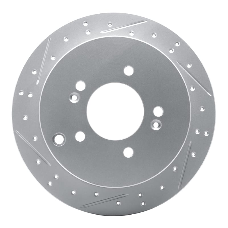 R1 Concepts — R1 01-16 Hyundai Santa Fe Rear Left Drilled & Slotted Geo-Carbon Rotor