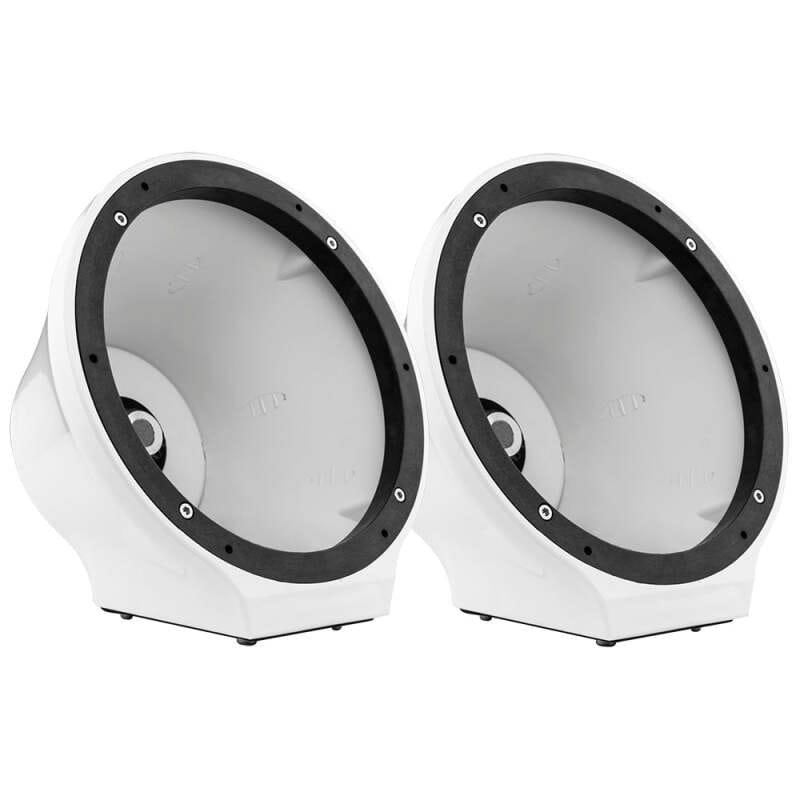 DS18 — DS18 8in Marine And Powersports Universal Flat Mount Speaker Pod RGB LED Lights- Carbon Fiber