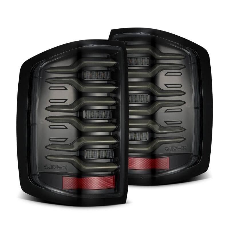 AlphaRex — AlphaRex 14-18 Chevy Silverado 1500 Luxx-Series LED Tail Lights Alpha-Black w/Activ Light/Seq Signal
Taillight Assembly