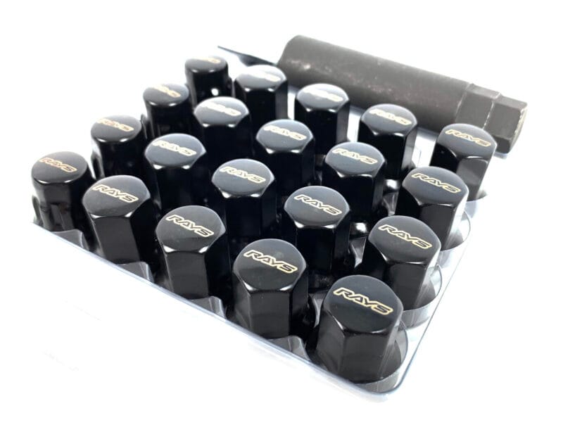 Rays — Rays 17 HEX L31 Lock and Nut Set 12 X 1.50- Black