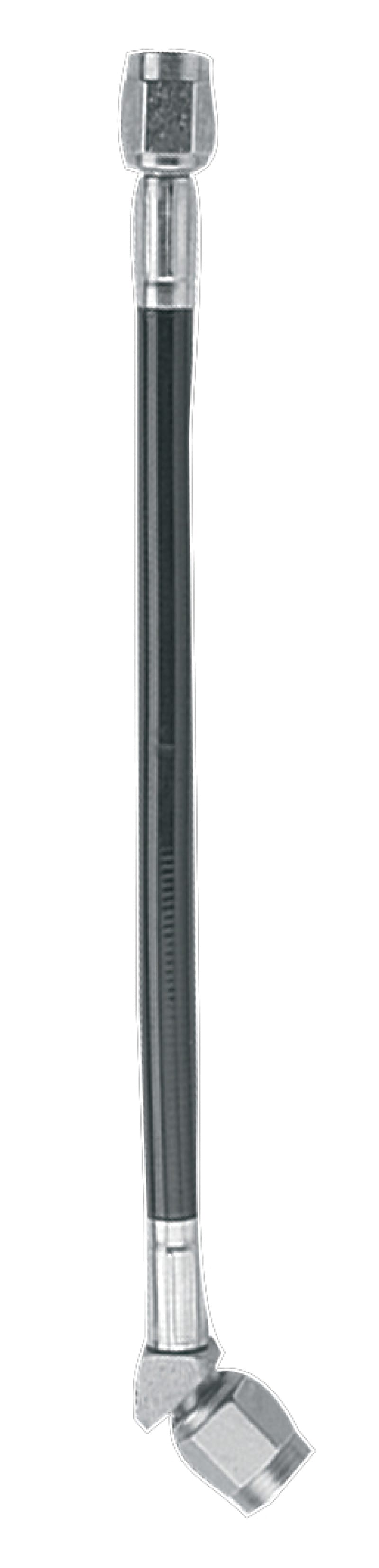 Fragola — Fragola -3AN Black Covered Assembly Straight x 45 Degree 12in