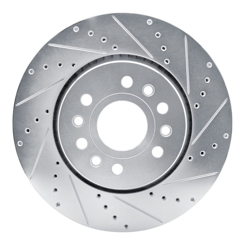 R1 Concepts — R1 21-25 Jeep Grand Wagoneer Front Right Drilled & Slotted Silver Brake Rotor