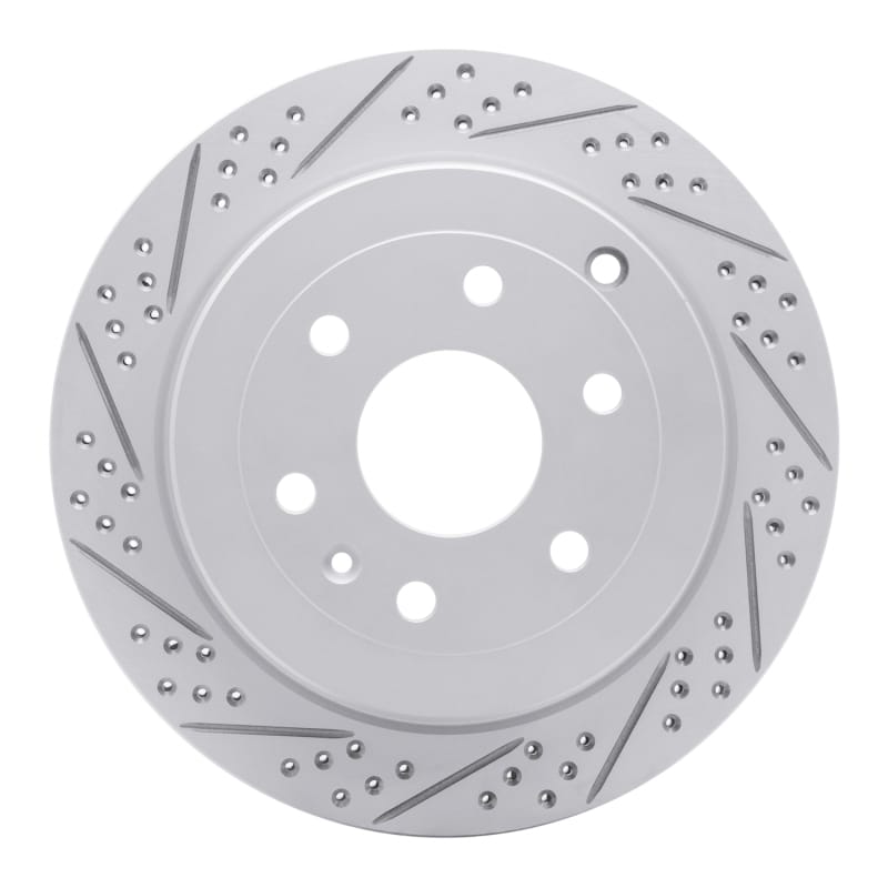 R1 Concepts — R1 07-17 Buick Enclave Rear Left Drilled & Slotted Geo-Carbon Rotor