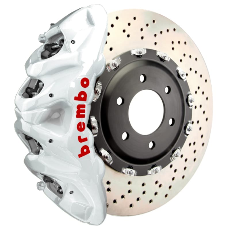 Brembo — Brembo 25+ BMW X3 M50 xDrive (G45) Front GT BBK 8 Piston Cast 412x38 2pc Rotor Drilled - White