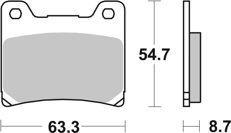 Brembo OE Powersports — Brembo OE 89-92 Yamaha XV 750cc Sinter Brake Pad - Front