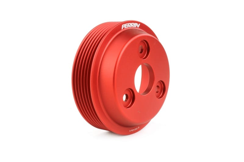 Perrin Performance — PERRIN 22-25 Subaru WRX / 21-25 Crosstrek / 20-25 LGT/OBXT/FXT Lightweight Water Pump Pulley - Red