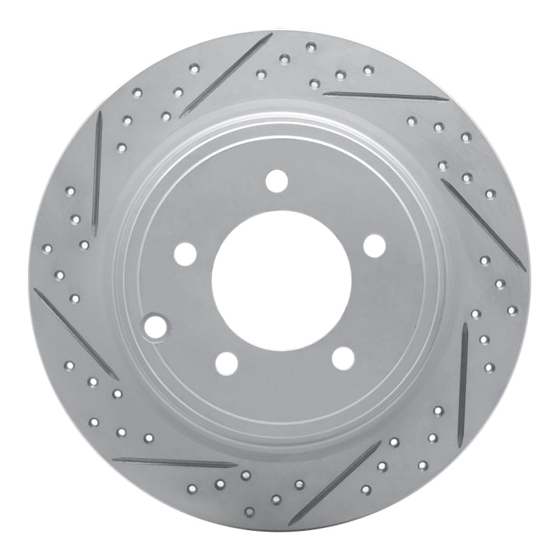 R1 Concepts — R1 07-17 Chrysler Sebring Rear Left Drilled & Slotted Geo-Carbon Rotor