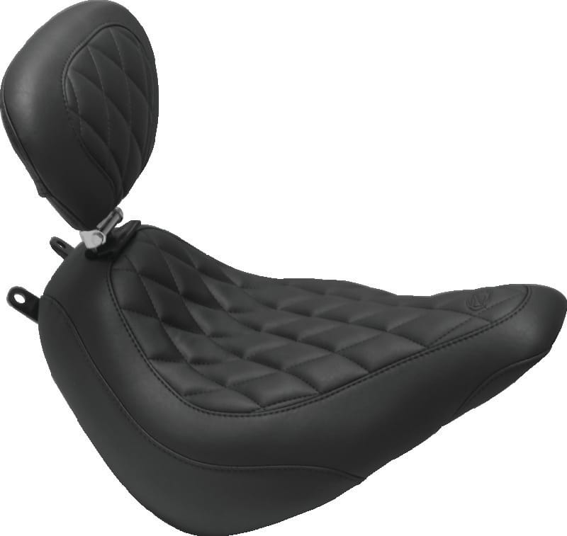 Mustang Motorcycle — Mustang 08-21 Harley Electra Glide,Rd Glid, Rd King, Str Glide Tour Passenger Seat w/Studs - Black