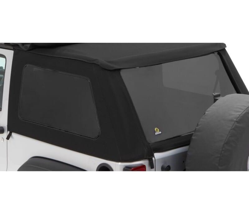 Bestop — Bestop 07-18 Jeep Wrangler JK 2-Door Window Set (Premium Black Twill Fits Trektop 56922)
Window Set