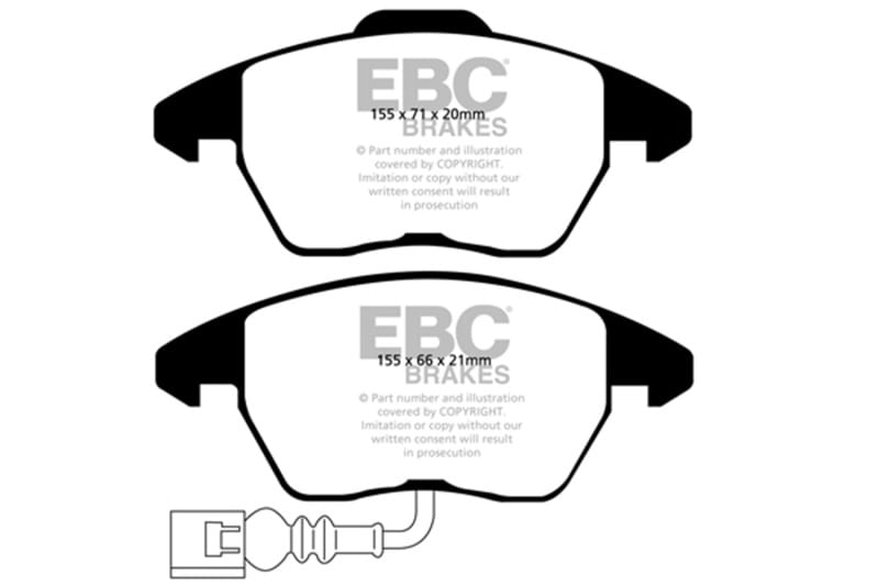 EBC — EBC 07-09 Audi TT 2.0 Turbo Redstuff Front Brake Pads
Disc Brake Pad