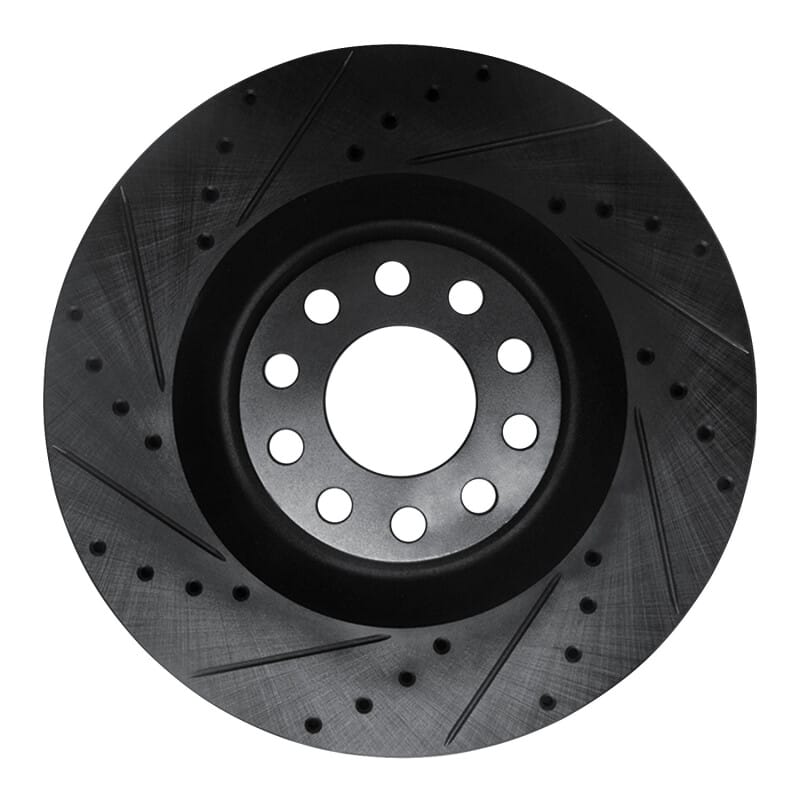 R1 Concepts — R1 01-03 Audi S8 Front Left Drilled & Slotted Black Brake Rotor
R1 Brake Rotor Drill