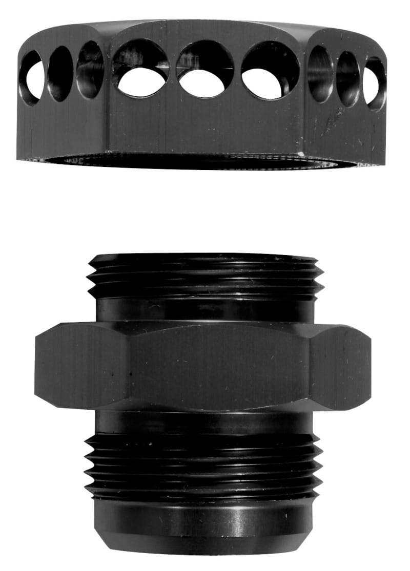 Moroso — Moroso Positive Seal Fitting -16An - Black Anodized Aluminum - Single