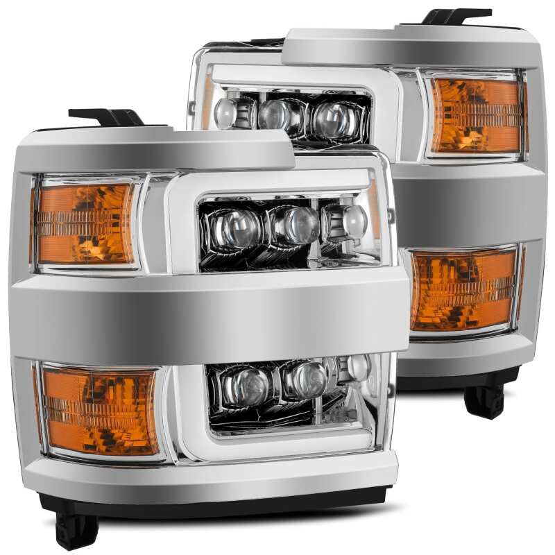 AlphaRex — AlphaRex 15-18 Chevy 2500HD NOVA LED Proj Headlights Plank Style Chrome w/Activ Light/Seq Signal/DRL
Projector Headlights