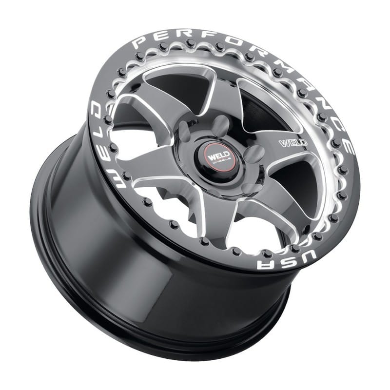 Weld — Weld S909 17x10 Ventura 6 Beadlock 6x135 ET42 BS7.25 Gloss BLK MIL DIA 87.1