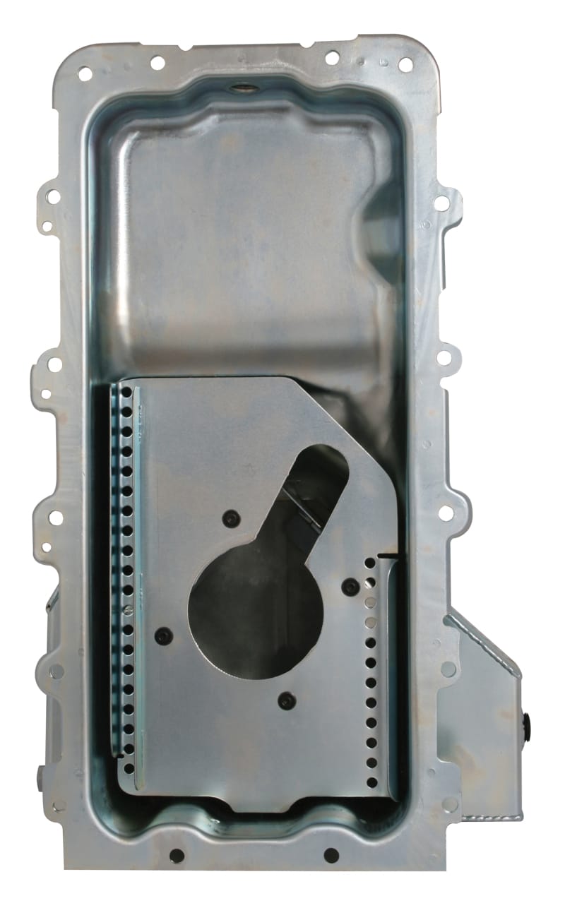 Moroso — Moroso Ford 4.6/5.4L (w/Rear Sump) Road Race Baffled Wet Sump 8qt 6.5in Steel Oil Pan