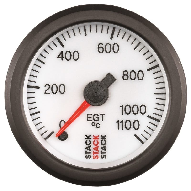 AutoMeter — Autometer Stack 52mm 0-1100 Deg C Pro Stepper Motor Exhaust Gas Temp Gauge - White
Ga EGT Stpr W 1100C