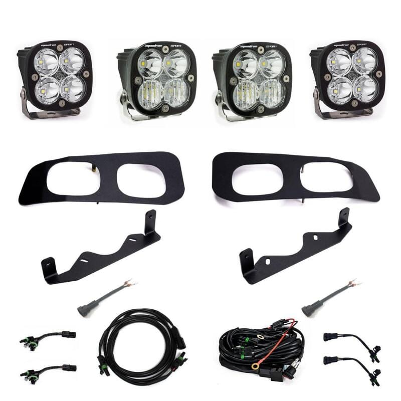 Baja Designs — Baja Designs 2023+ Ford F-250/350 Super Duty Squadron Sport Dual Fog Pocket Light Kit w/ Toggle