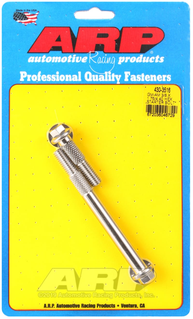 ARP — ARP GM 3/8 X 1.750/4.400 Hex SS Starter Bolt Kit
