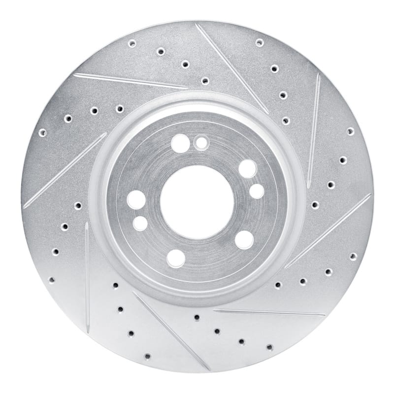 R1 Concepts — R1 20-25 Mercedes-Benz GLE350 Front Right Drilled & Slotted Silver Brake Rotor