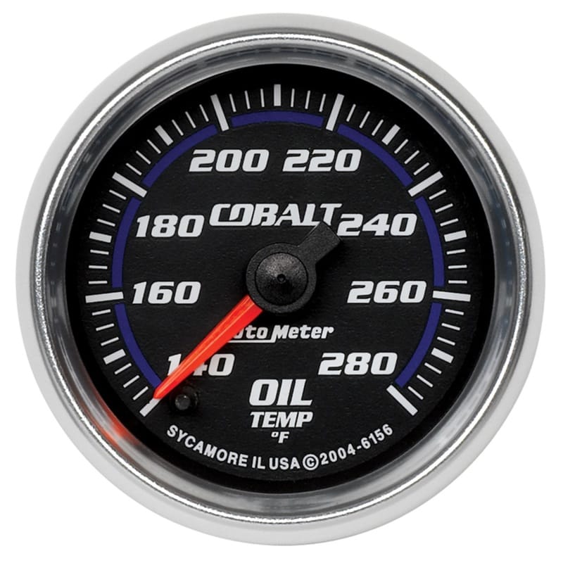 AutoMeter — Autometer Cobalt 52mm 140-280 Deg F Full Sweep Electronic Oil Temp Gauge
GA 2" OILT STEPPR CB