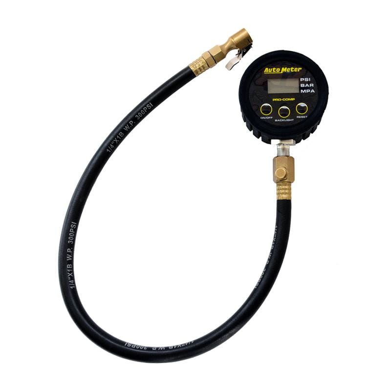 AutoMeter — Autometer 0-50PSI Race Digital Tire Pressure Gauge w/ 25in Hose
Ga Tire Press 50psi