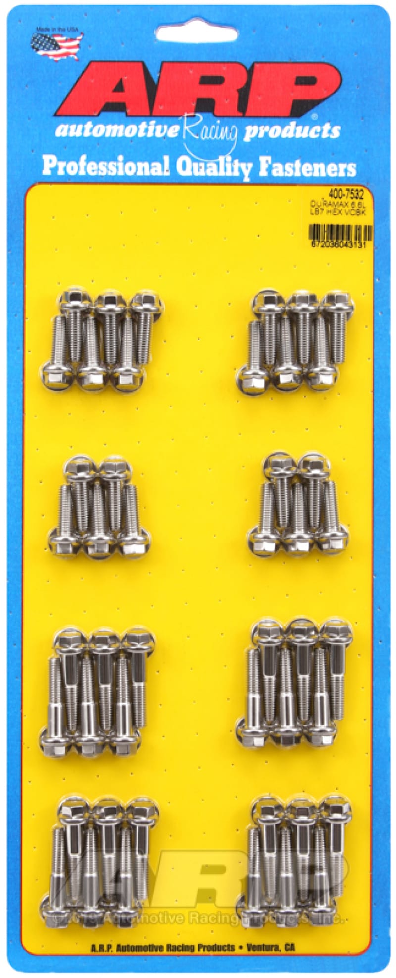 ARP — ARP Duramax 6.6L Lb7 Hex Valve Cover Bolt Kit - Polished Stainless Steel