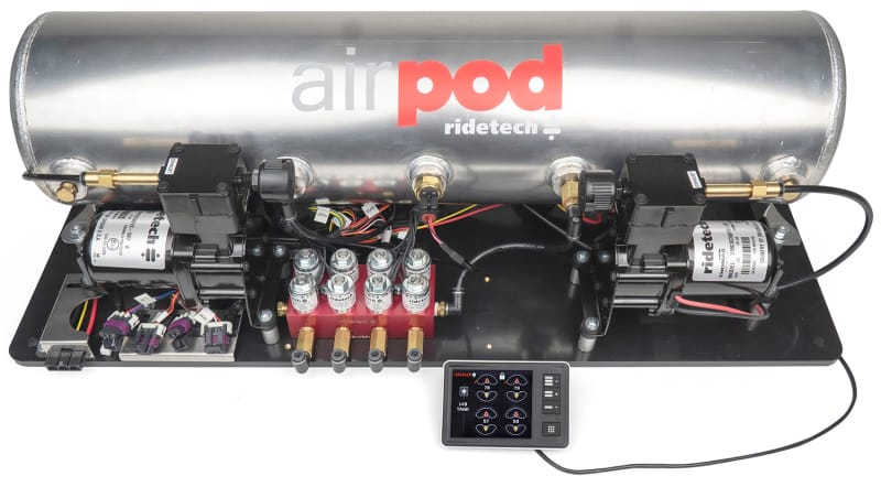Ridetech — Ridetech RidePro E5 Air Ride Suspension Control System 5 Gallon Dual Compressor AirPod 1/4in Valves
5 Gallon AirPod Ride