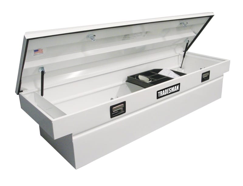 Tradesman — Tradesman Steel Cross Bed Truck Tool Box (70in.) - White
