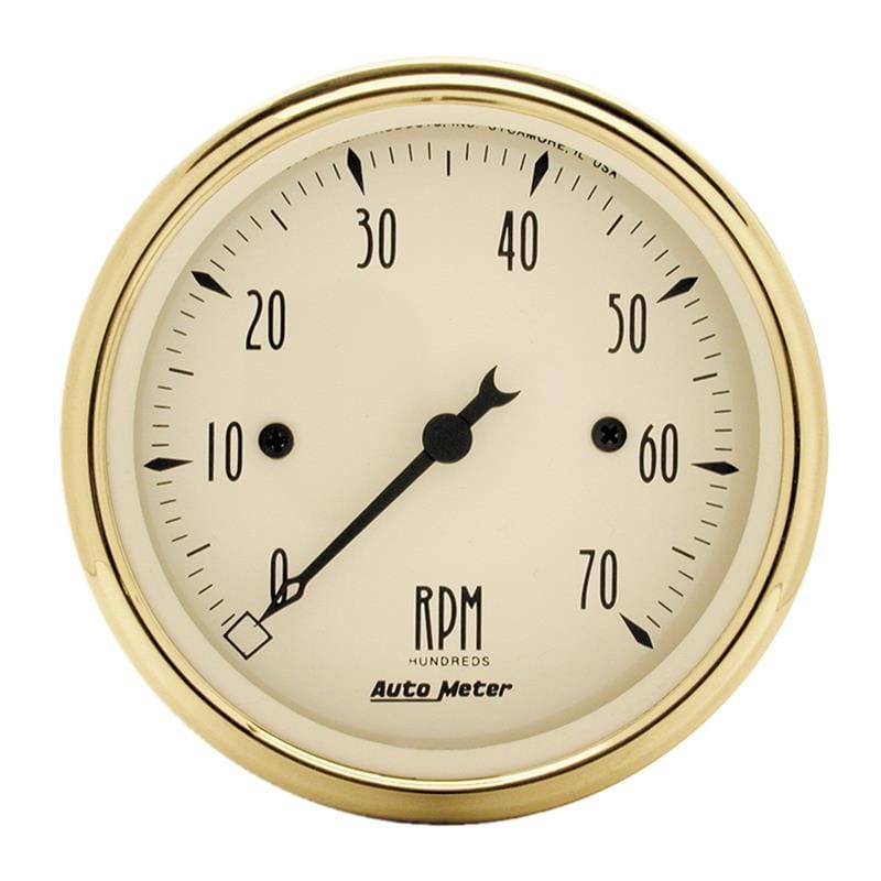 AutoMeter — AutoMeter Golden Oldies 3-1/8in 0-7k Tachometer Gauge
3-1/8" TACH, 7,000 R