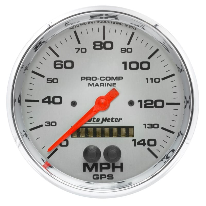 AutoMeter — Autometer Speedometer 5in 140 MPH GPS Marine Chrome Ultra-Lite Gauge
5" SPD GPS 140 MC