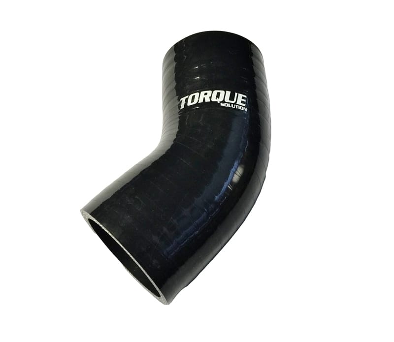 Torque Solution — Torque Solution 45 Degree Silicone Elbow: 2.25 inch Black Universal