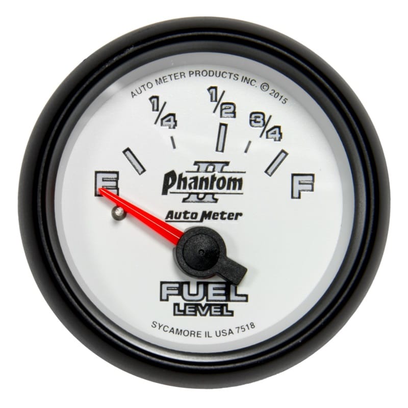 AutoMeter — Autometer Phantom II Gauge Fuel Level 2 1/16in 16e To 158f Elec Phantom II
2" FUEL LEVEL, 16E/1