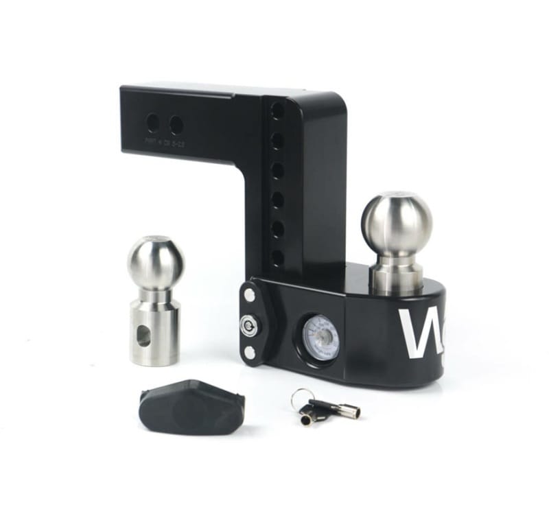 Weigh Safe — Weigh Safe 8in Drop Hitch w/ Built-in Scale & 2in Shank (8K/18.5K GTWR) w/WS05 - Black Cerakote