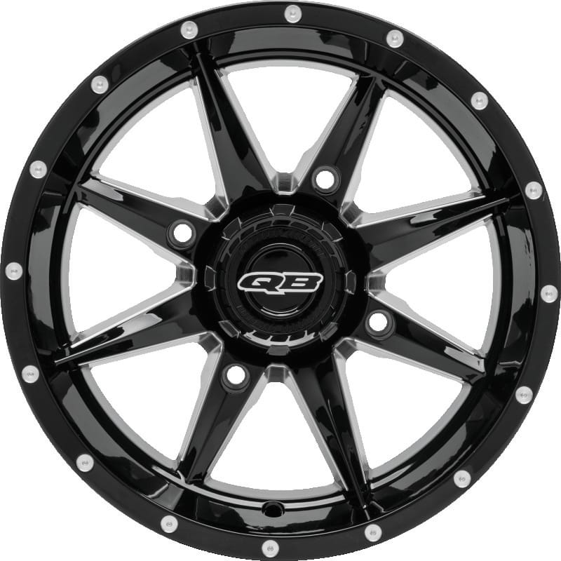 QuadBoss — Slicer Wheel, 20x7, 4/137, 4+3, Gloss Black/Machined