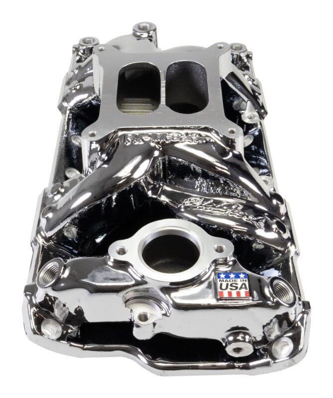 Edelbrock — Edelbrock Intake Manifold - Small Block Chevy - RPM Air Gap - Chrome Plasma Coated