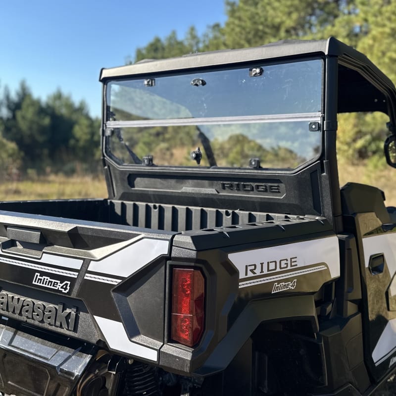 Seizmik — Seizmik 24+ Kawasaki Ridge Rach Rear Folding Windshield- UV