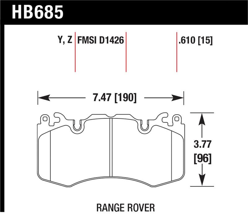 Hawk Performance — Hawk 10-11 Range Rover/Range Rover Sport Supercharged Performance Ceramic Street Front Brake Pads
Disc Brake Pad
