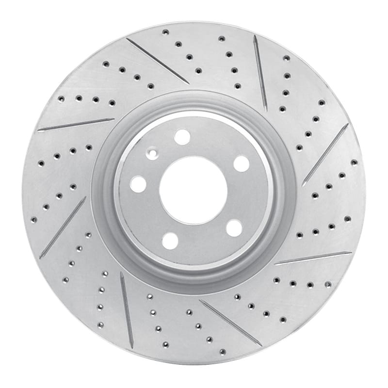 R1 Concepts — R1 12-18 Audi A6 Quattro Front Right Drilled & Slotted Geo-Carbon Rotor