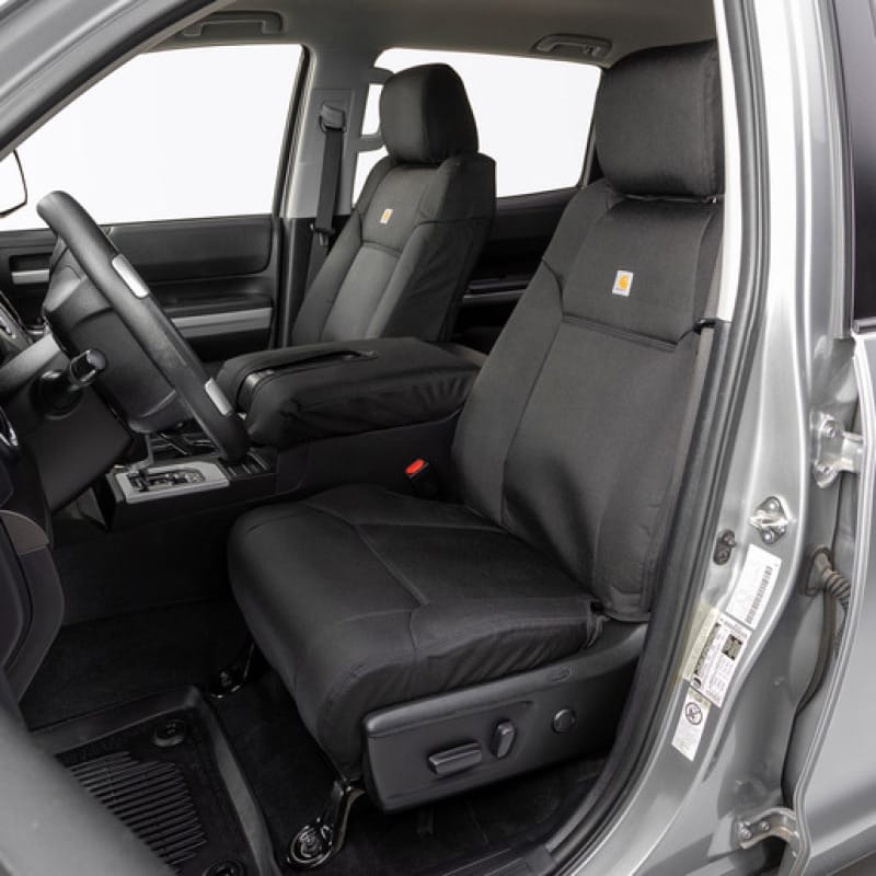 Covercraft — Covercraft 16-19 Chevrolet Silverado Carhartt PrecisionFit Custom Front Row Seat Covers - Blk