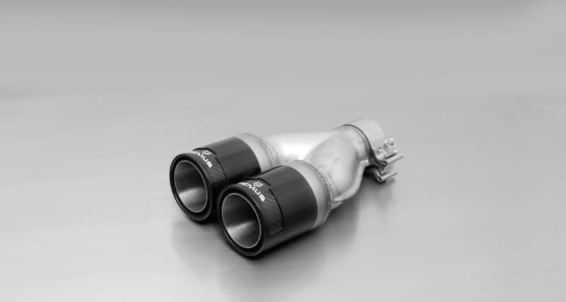 Remus — Remus 2005 Seat Toledo 1.6L 84mm Black Chrome Straight w/Carbon Insert Tail Pipe Set (Pair)