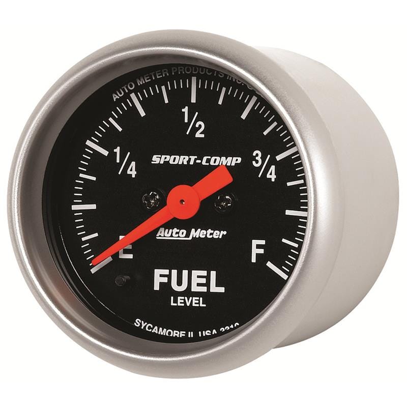 AutoMeter — GAUGE, FUEL LEVEL, 2 1/16", 0-280O PROGRAMMABLE, SPORT-COMP