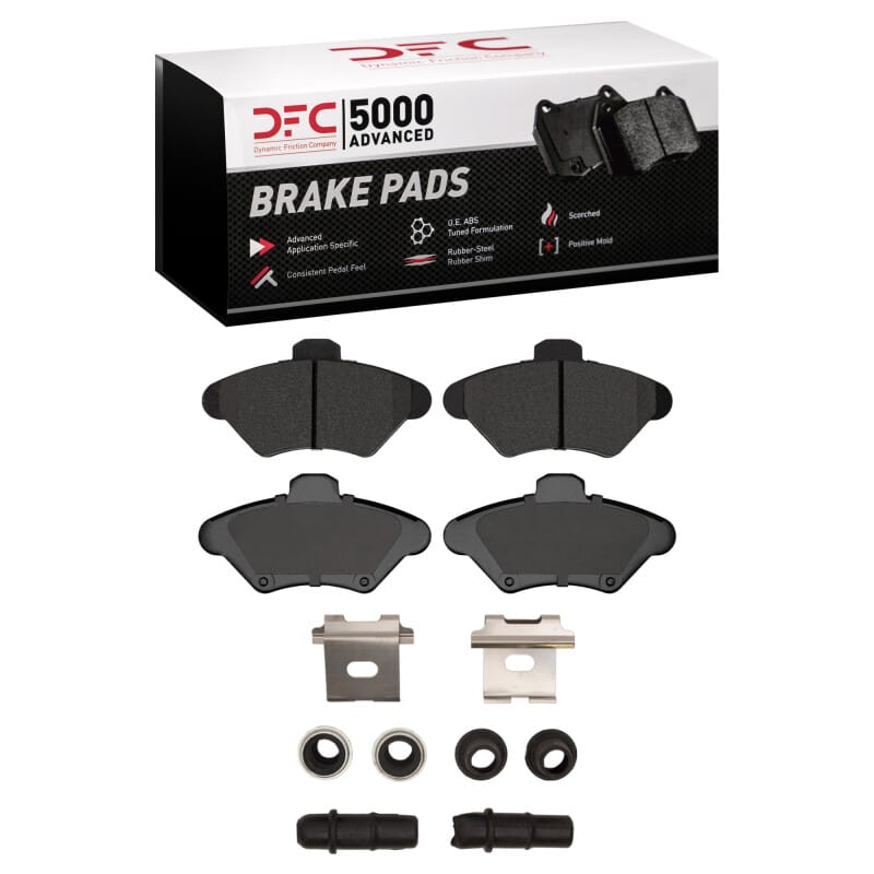 DFC — DFC 93-97 Ford Thunderbird Front 5000 Advanced Low Metallic Brake Pads and Hardware Kit
DFC Brake Pad Set