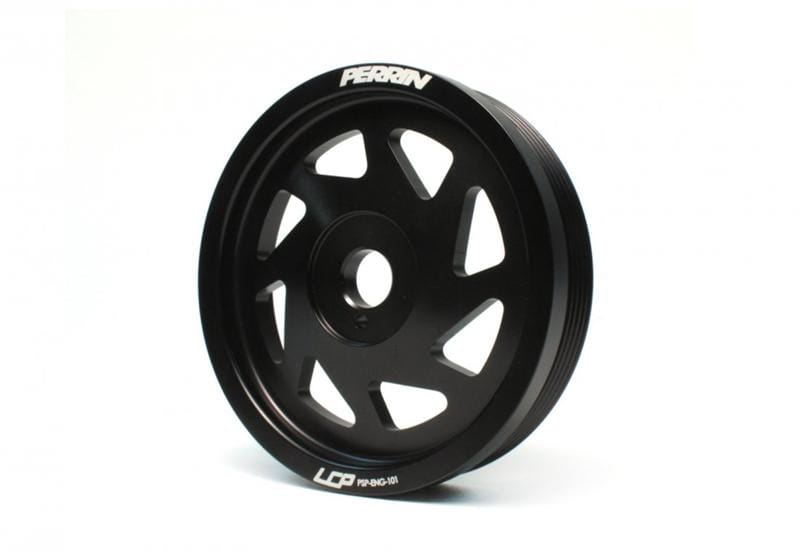Perrin Performance — PERRIN 15-18 Subaru WRX / 13-20 BRZ / 14-18 FXT / 13-16 Crosstrek Lightened Crank Pulley - Black