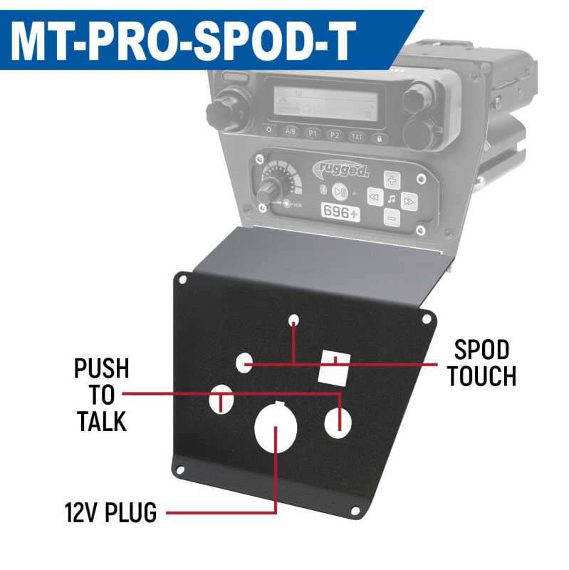 Rugged Radios — Rugged Radios Polaris RZR PRO XP/Turbo R/PRO R Dash Mount - Scosche M8RIX