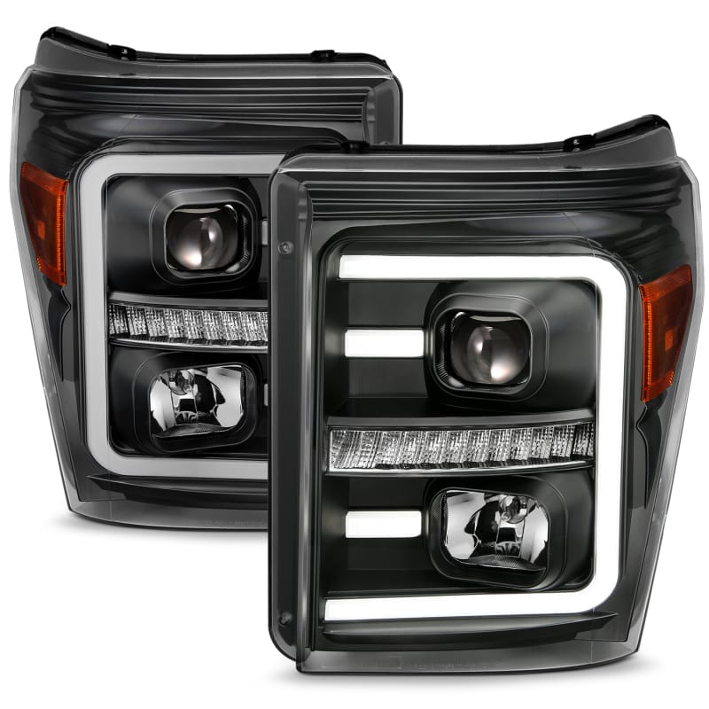 ANZO — ANZO 2011-2016 Ford F250 Projector Headlights w/ Plank Style Switchback Black w/ Amber
Projector Headlights
Head Light Set