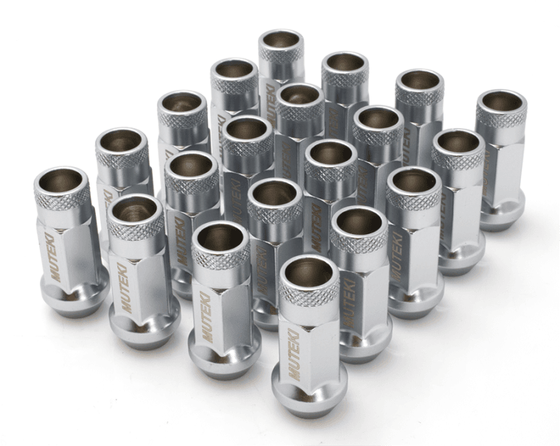 Wheel Mate — Wheel Mate 12x1.50 48mm Muteki SR48 Satin Silver Open End Lug Nuts
