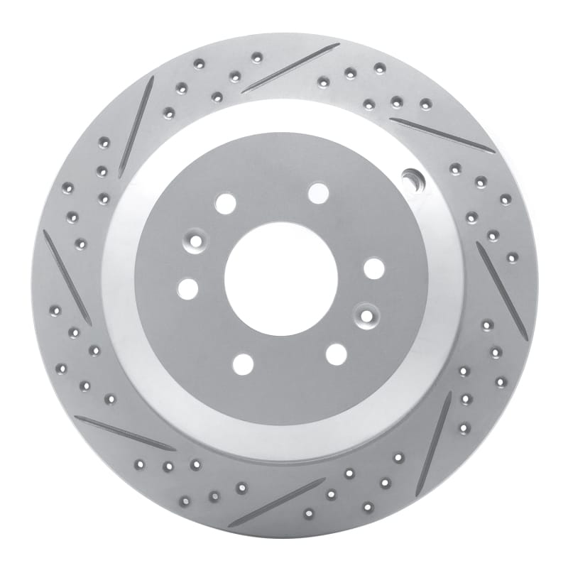 R1 Concepts — R1 09-10 Kia Borrego Rear Left Drilled & Slotted Geo-Carbon Rotor