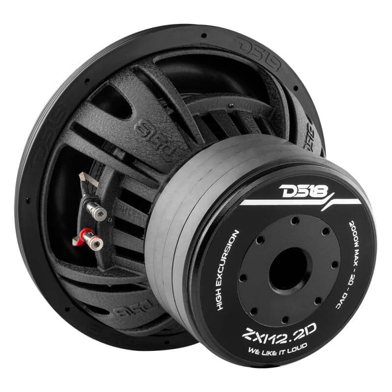 DS18 — DS18 12in 1000 Watts RMS 2 ohm DVC High Excursion Subwoofer
