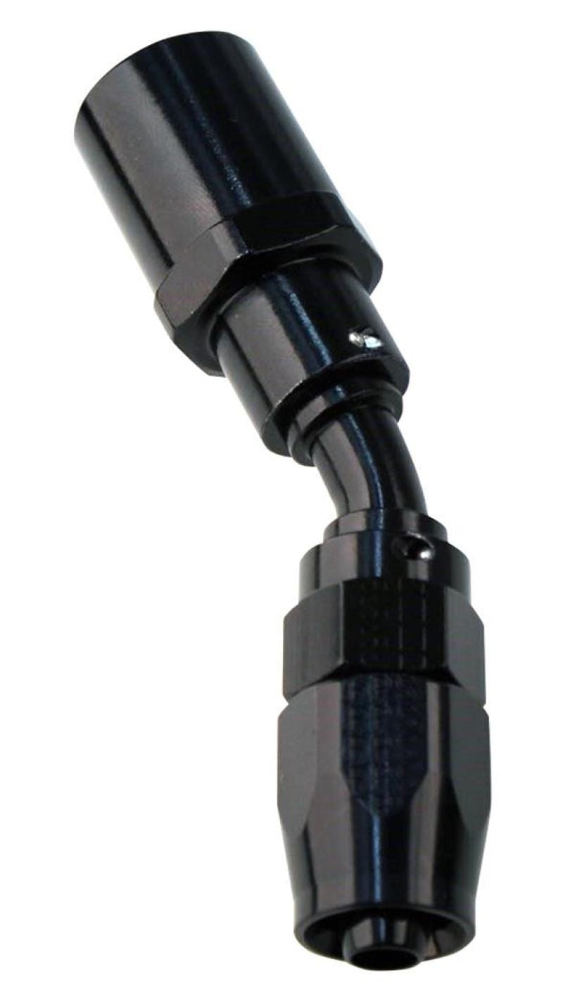 Fragola — Fragola -10AN Male Rad. Fitting x 45 Degree Pro-Flow Hose End - Black